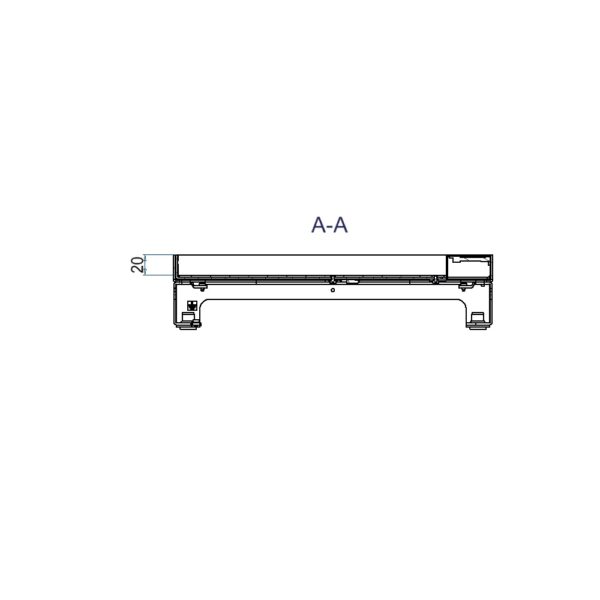 Produktbild UBD 324 202  -  Unterflur-Bodendose UBD 320 inkl. Deckel mit Kante, geschlossen, 20mm Vertiefung und 1 Bürstenauslass
